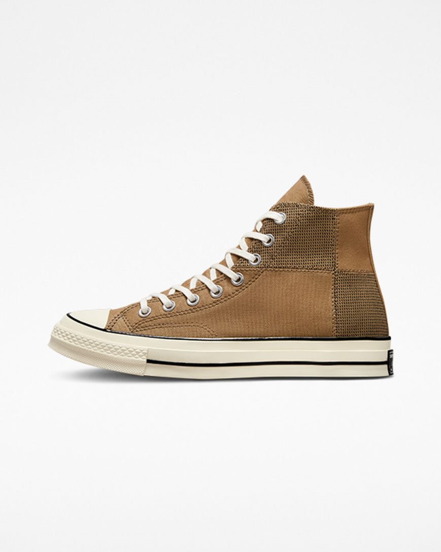 Tenisky Vysoke Converse Chuck 70 Patchwork Panske Hnede Čierne | SK EUD11W7